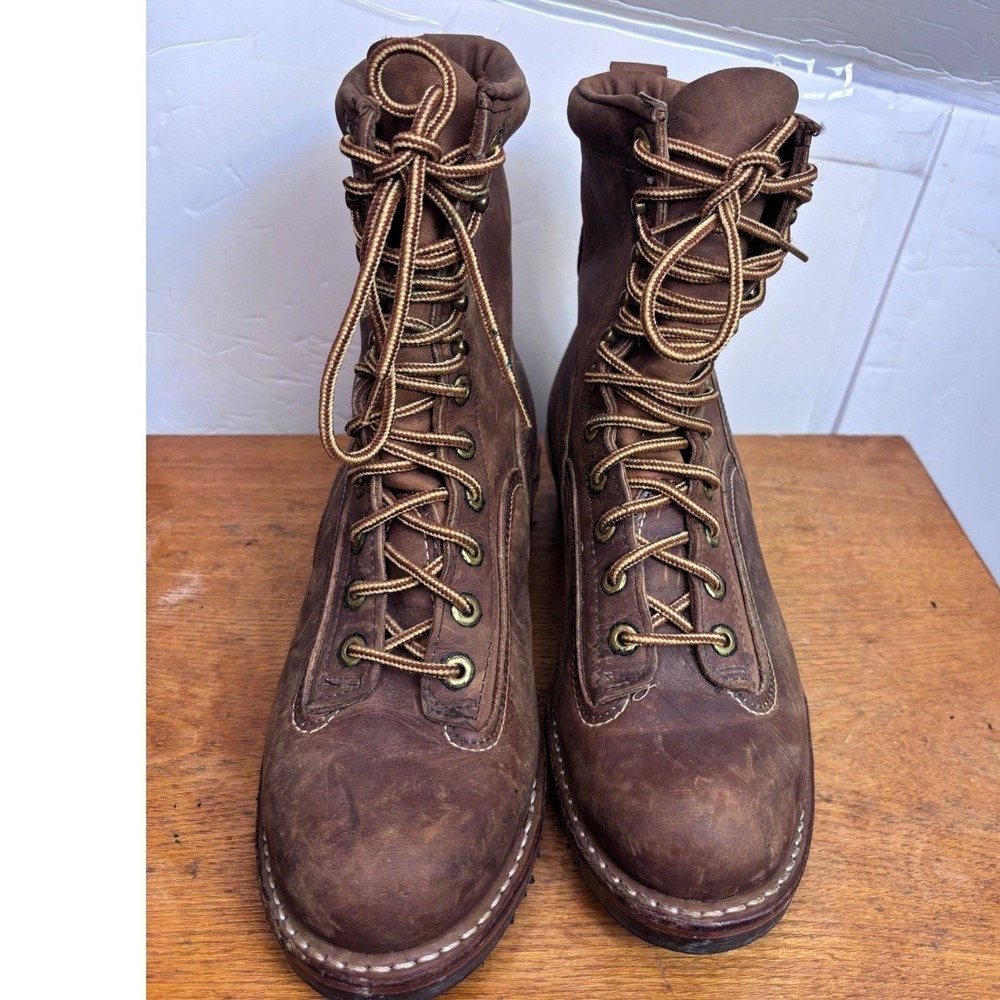 Carolina Vintage 90s Brown Leather Work Boots Mens Size 10 Made in USA 927 D